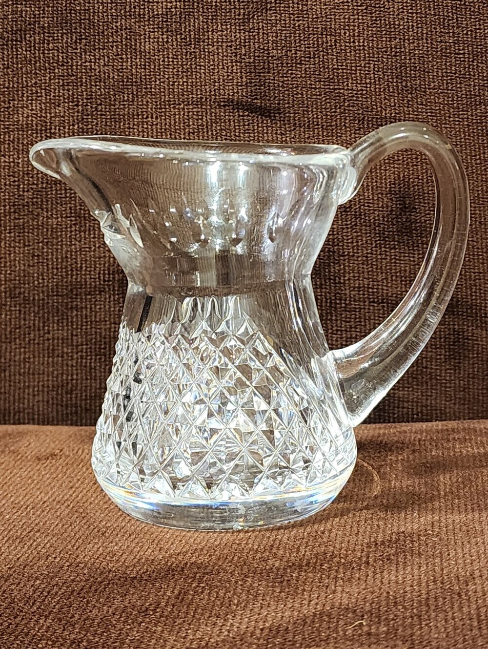 Waterford Crystal Alana Syrup Cut Glass Creamer Cream Pitcher 4”